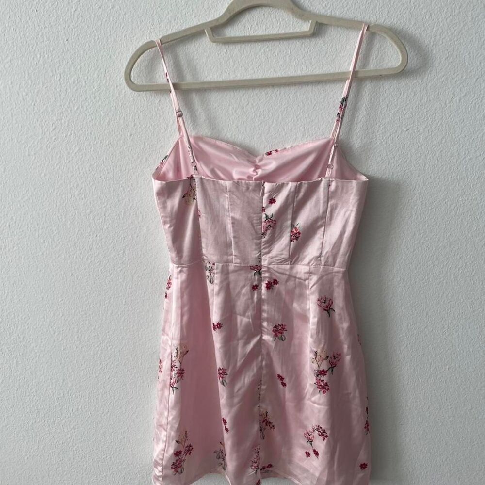 Princess Polly Mini Dress Women's 4 Floral Short Mini Pink Hoco Formal Strappy - Picture 4 of 6